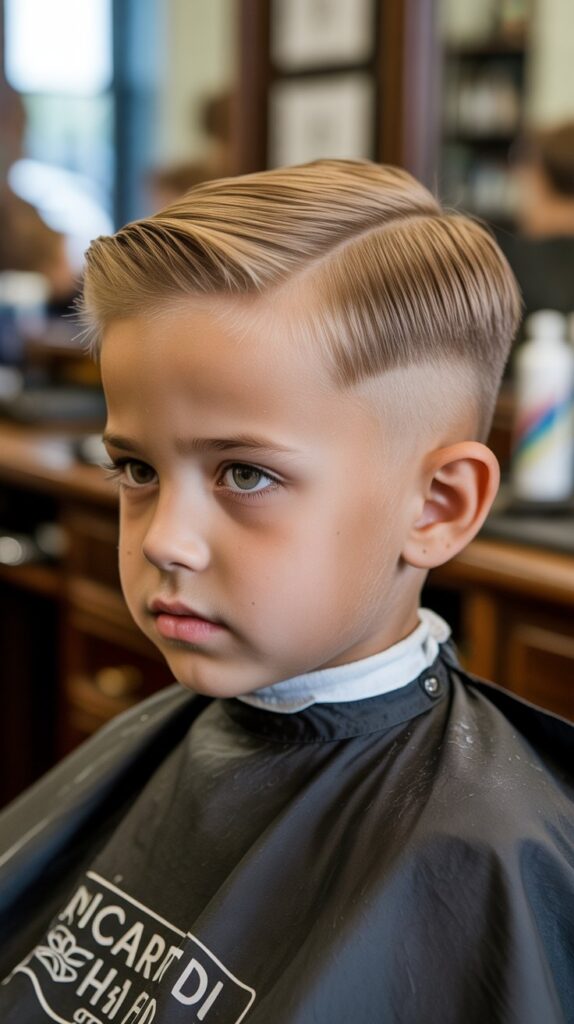 25 Little Boy Haircuts for Straight Hair That Always Look Neat 8 Undercut with Comb Over