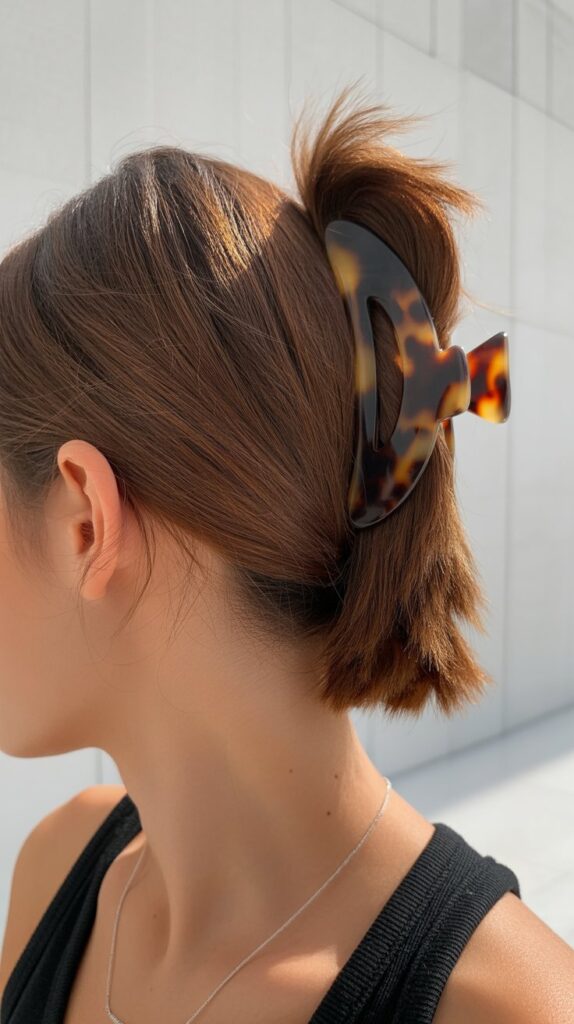 Pulled-Back with Statement Clip