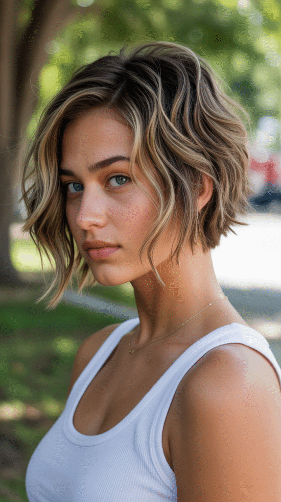 Best 30+ Chic Short Stacked Inverted Bob Haircuts for a Modern Look 3 Textured Stacked Inverted Bob