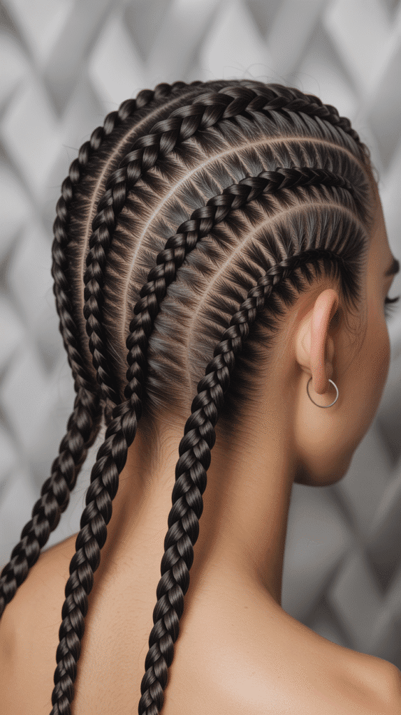 30 Winter Hair Braids Inspired by Aespa 28 Zigzag Dutch Braids