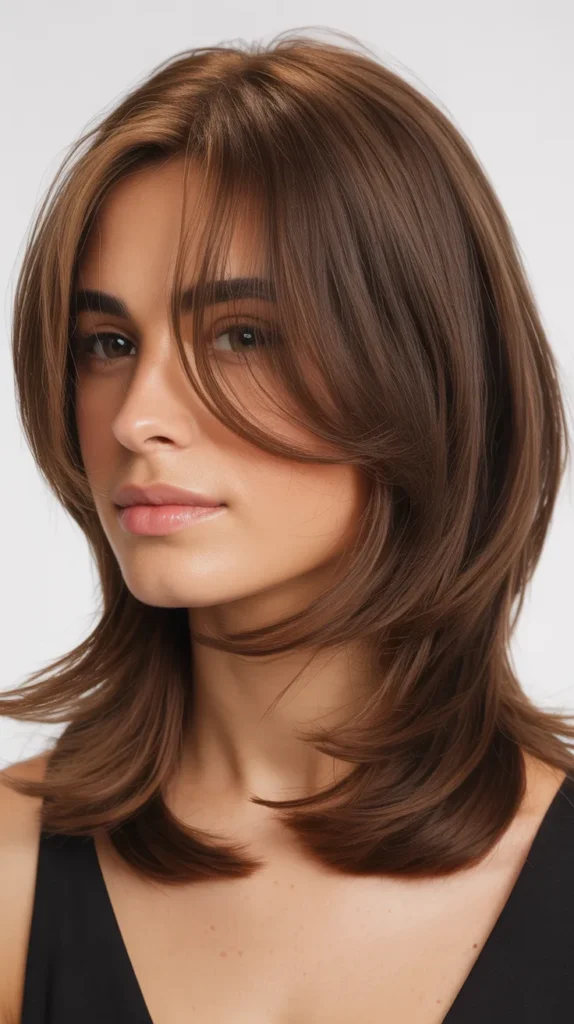 Layered Lob with Peekaboo Bangs