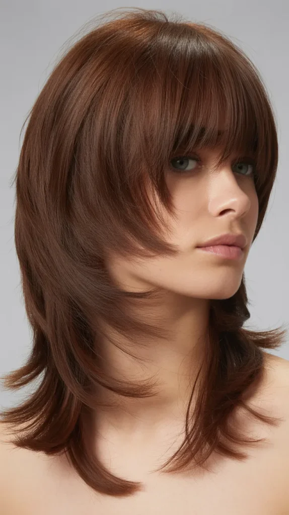 Soft Shag with Long Textured Bangs