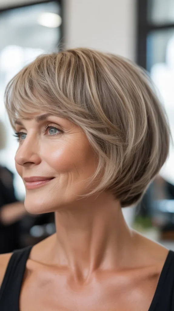 Textured Bob with Micro-Fringe Detail