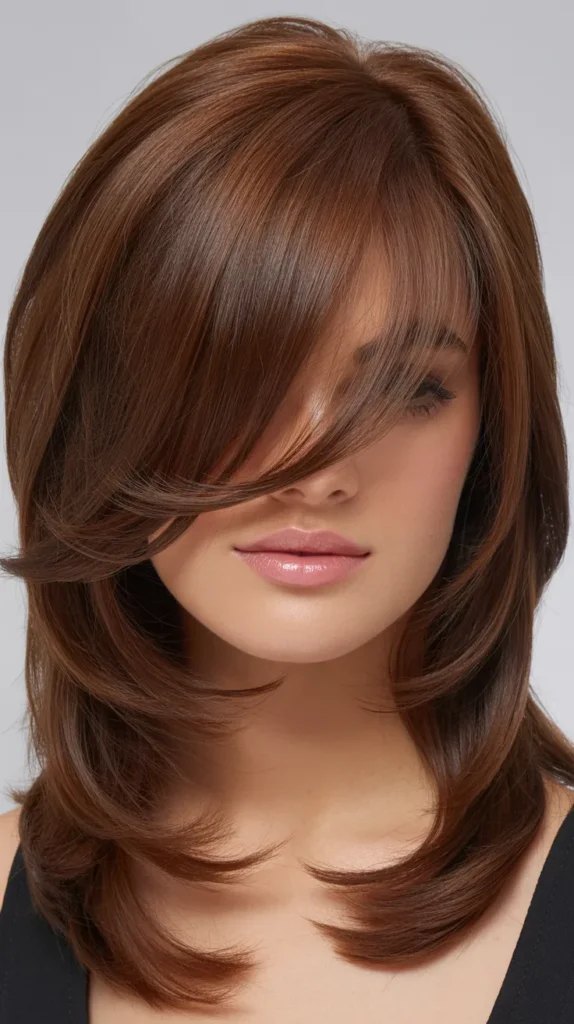 Swoopy Layers with Side Bangs