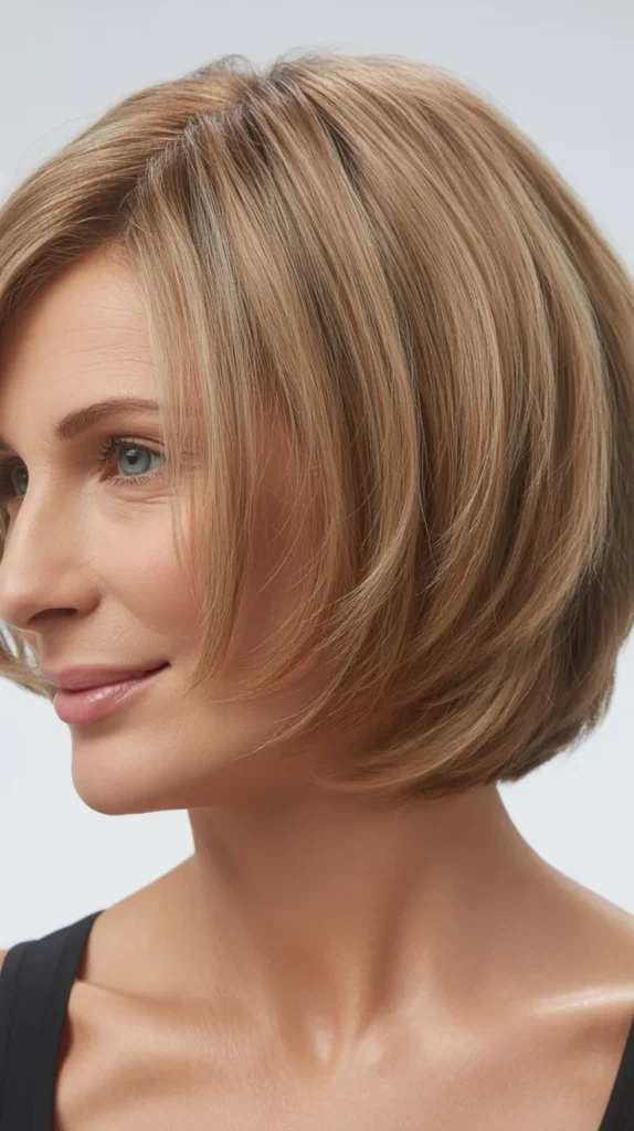 Rounded Layered Bob with Volume Base