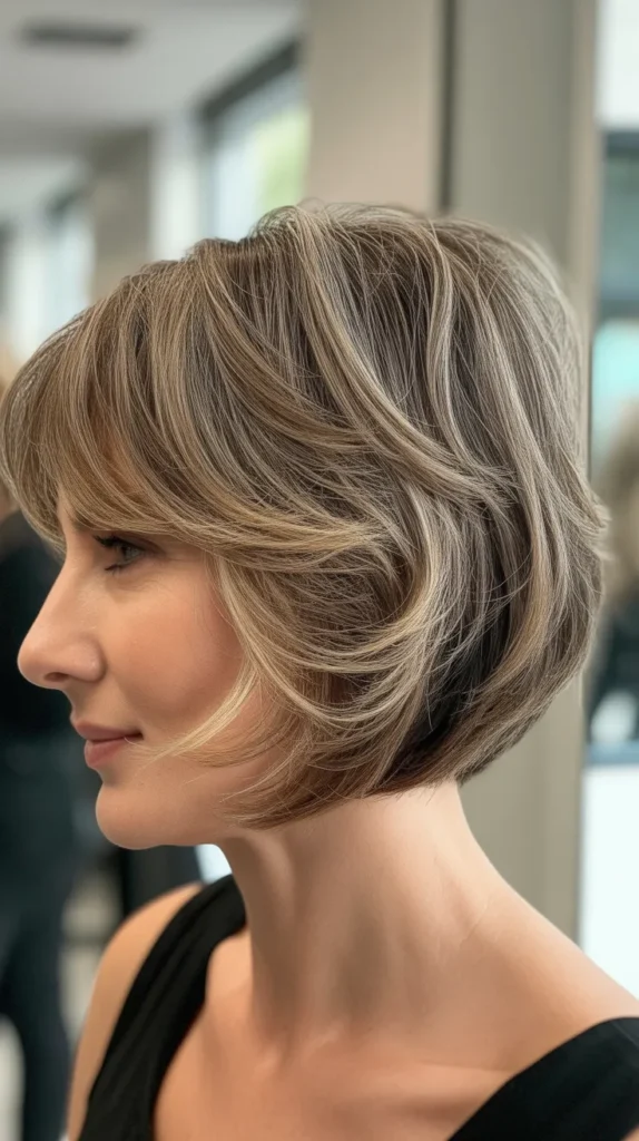 Textured Bob with Disconnected Layers