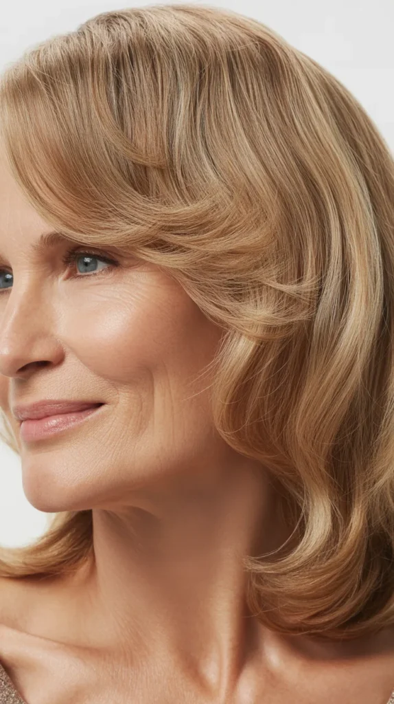  Side Part with Volumized Roots