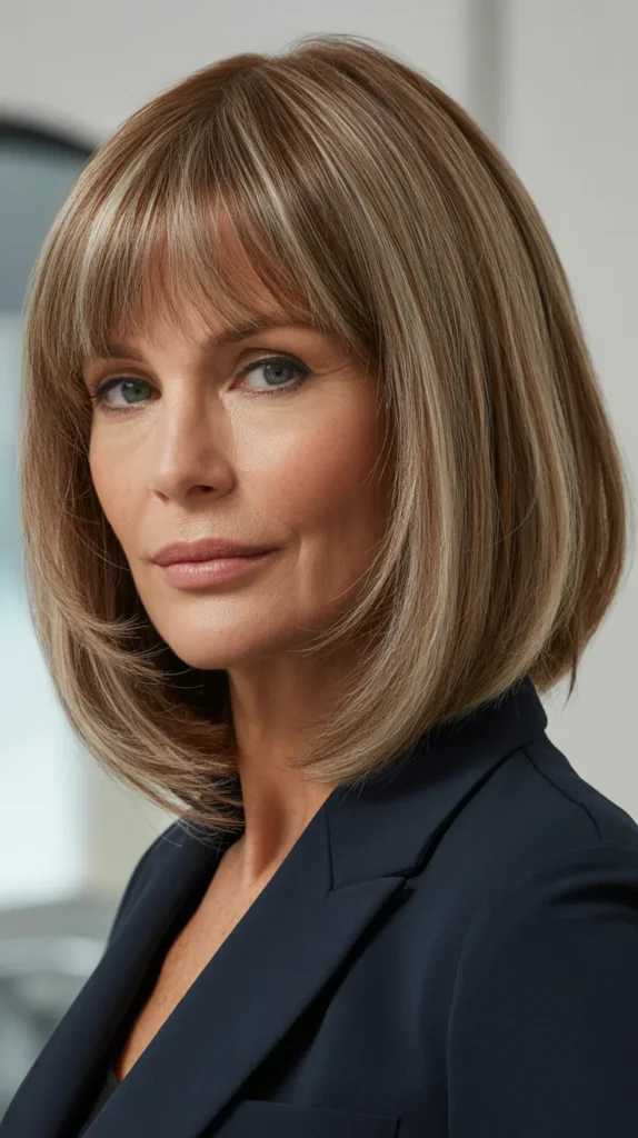 Blunt Bangs with Texture