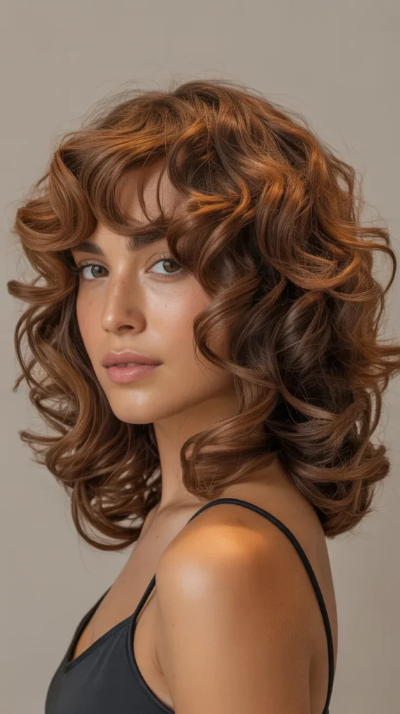 Bouncy Layers with Curly Bangs