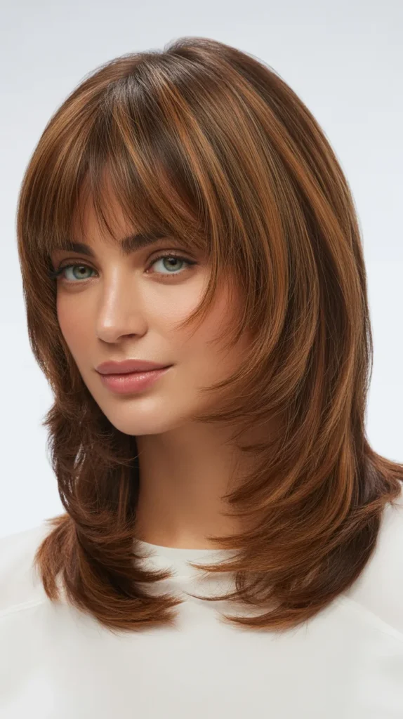 Textured Layers with Baby Bangs