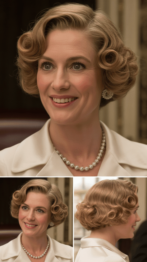 Vintage Finger Waves with Curls