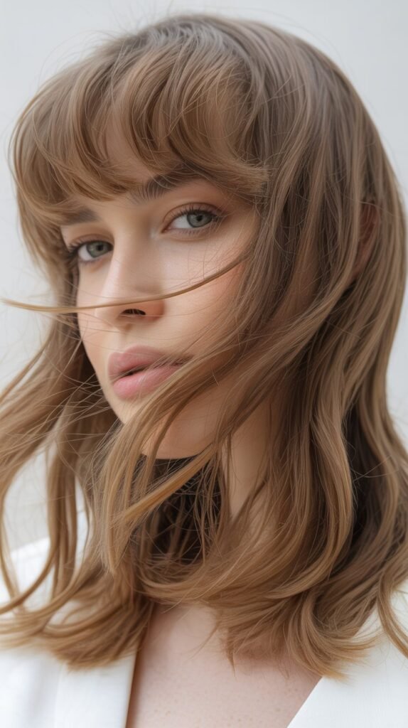 Soft Wispy Bangs for Delicate Beauty