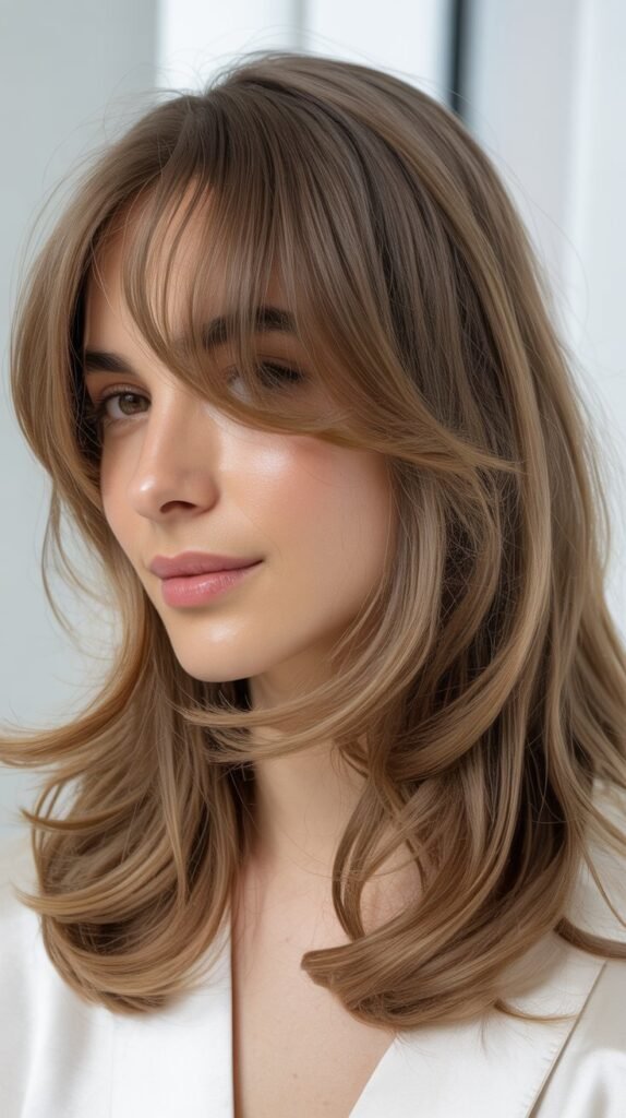 Soft Grown-Out Bangs