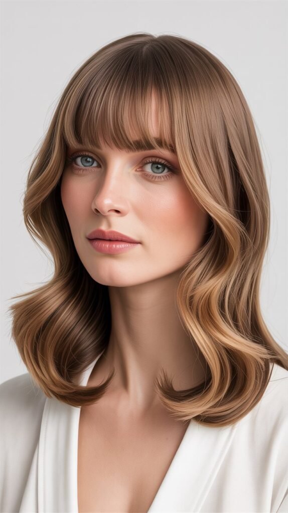 Swoopy Curtain Bangs