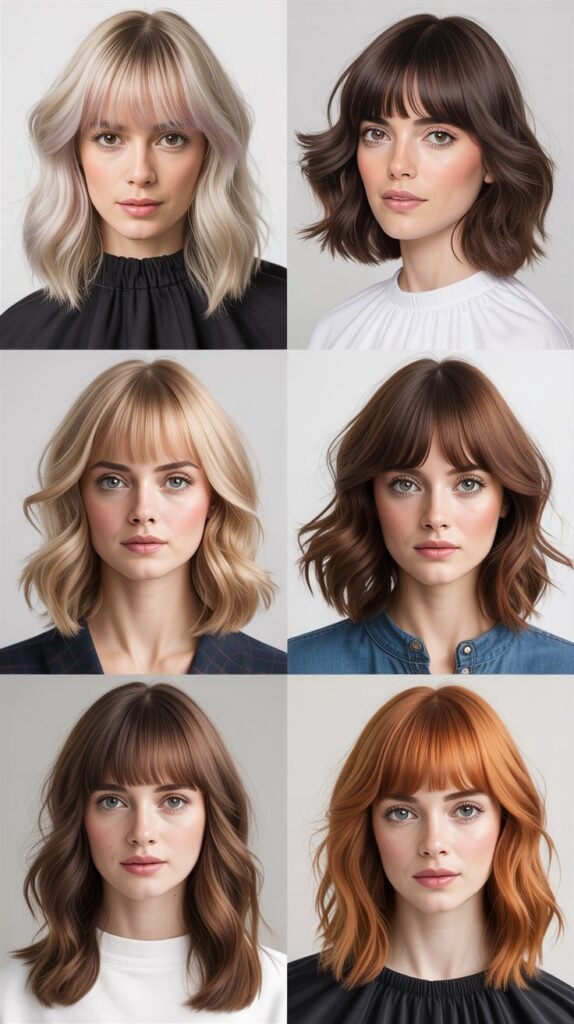 Voluminous Curtain Bangs