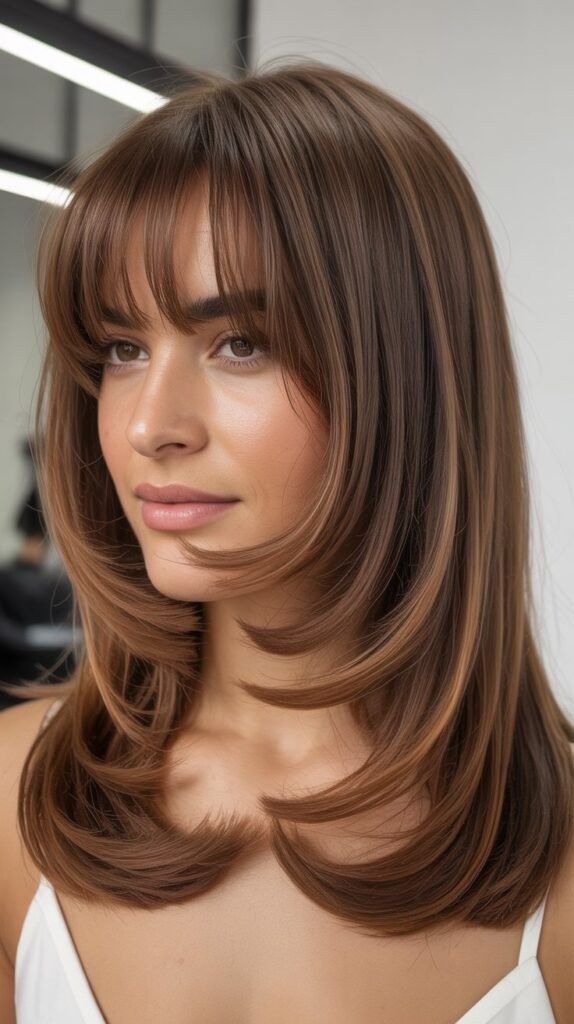 Side-Swept Curtain Bang Variation