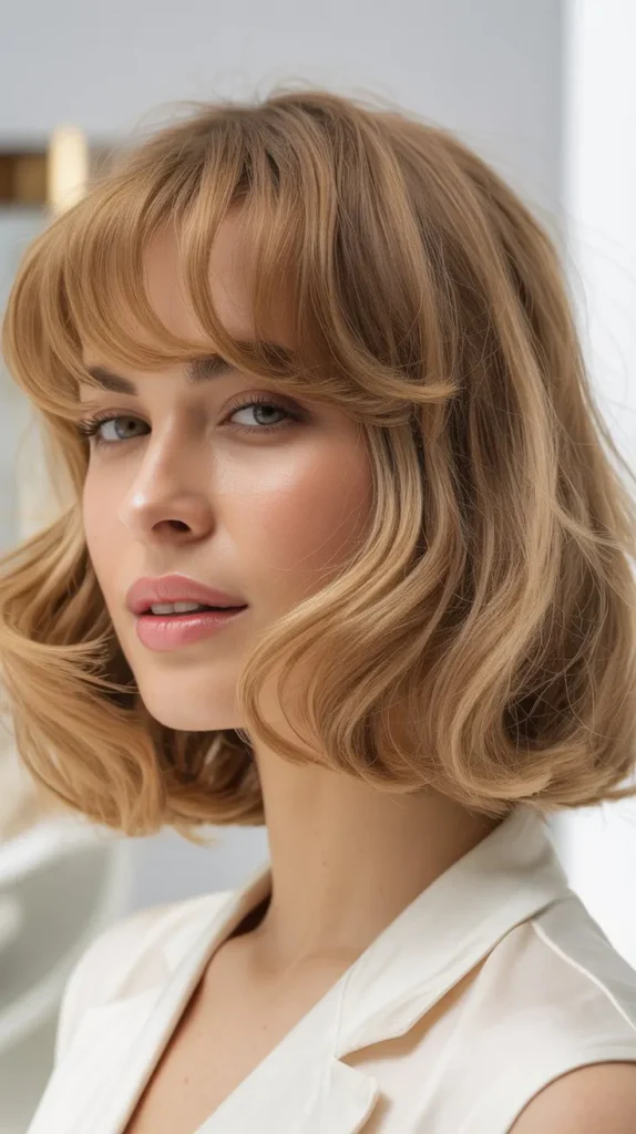 36 Medium-Length Hairstyles with Bangs for Thin Hair That Add Volume Medium-Length Hairstyles with Bangs for Thin Hair That Add Volume