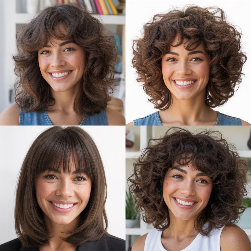 Bouncy Layers with Rounded Bangs