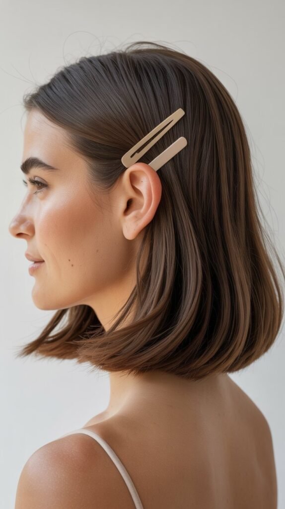 Pinned-Back Long Bob