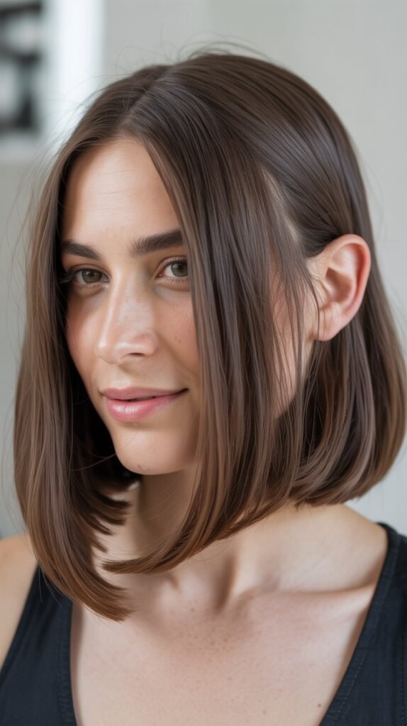 Tucked Behind Ears Long Bob