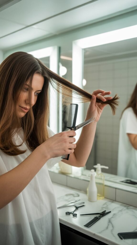 How to Cut Long Layers Yourself Without Mistakes