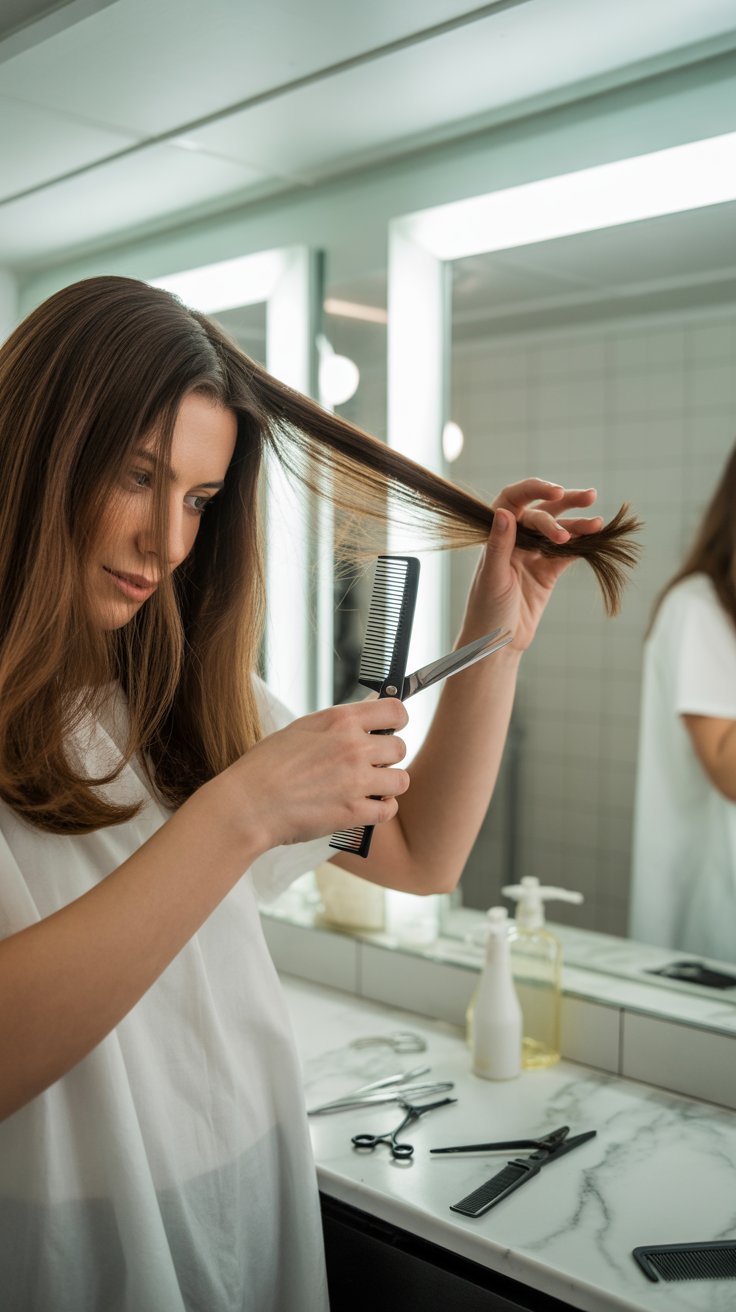 How to Cut Long Layers Yourself Without Mistakes