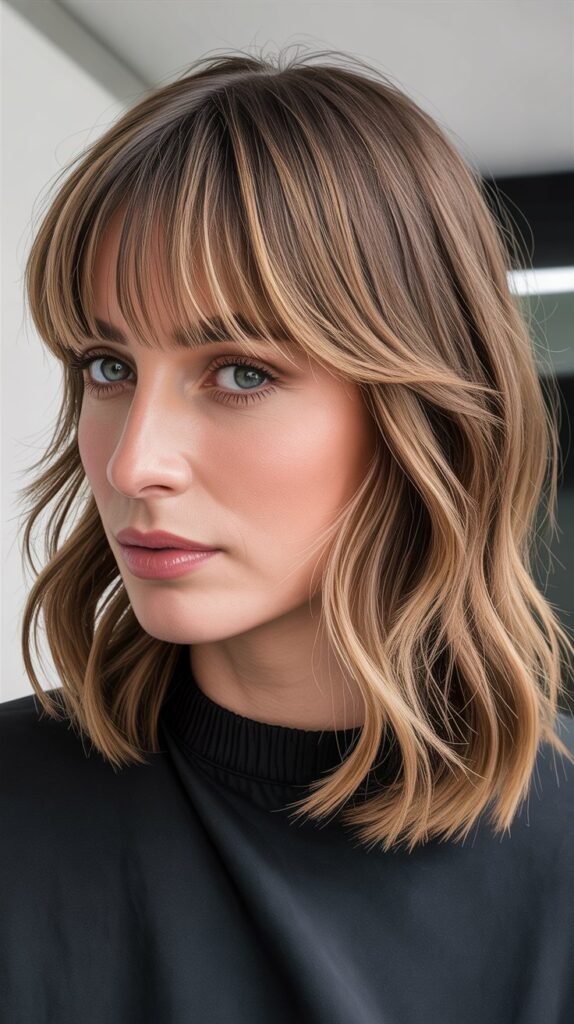 Textured Piecey Curtain Bangs