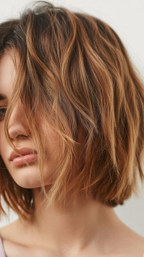 Textured Choppy Long Bob