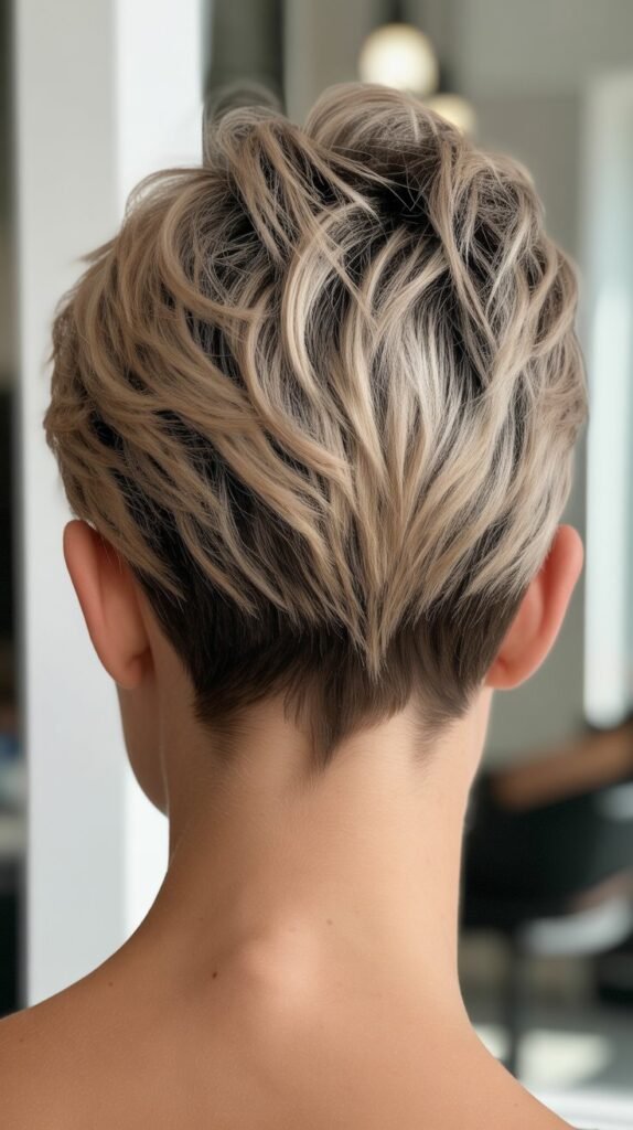 Choppy Pixie With V-Shaped Nape