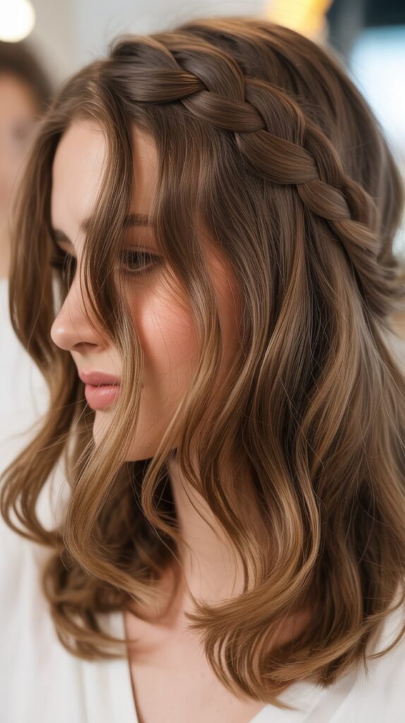 Layered Cut with Braided Crown