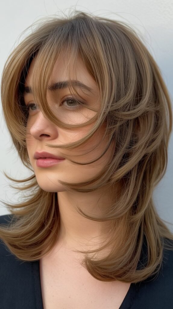 Messy Layers With Swooped Bangs