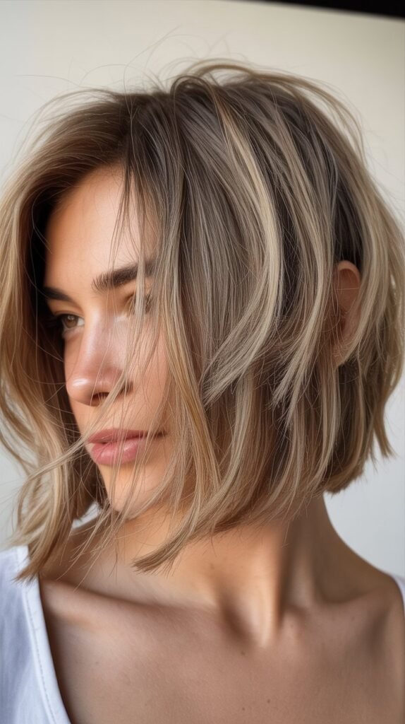 Choppy French Bob with Razor-Cut Texture