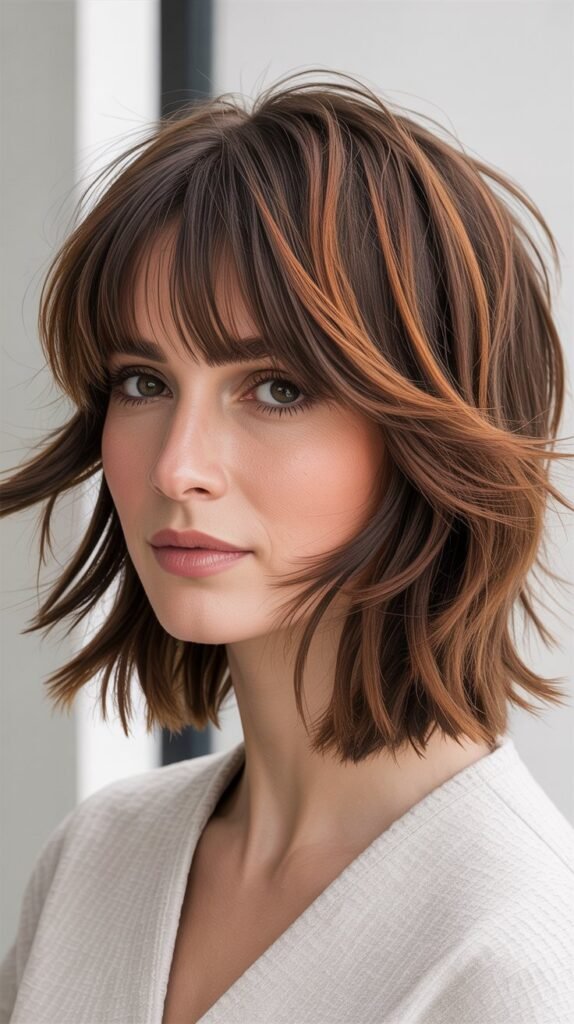 Chunky Layers with Bardot Bangs