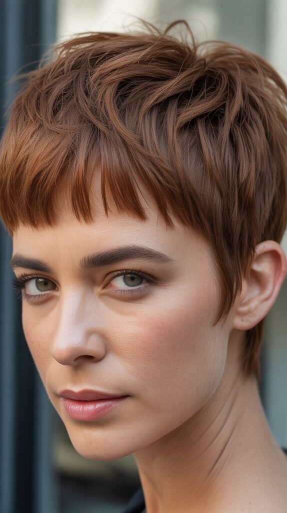 Textured Pixie With Choppy Bangs