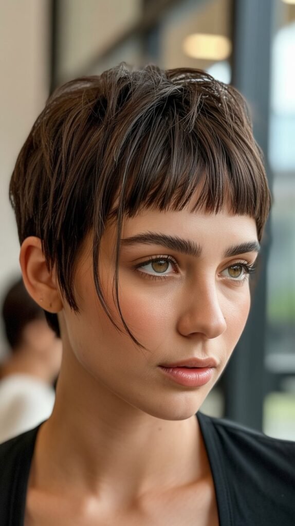 Pixie With Asymmetric Micro Bangs
