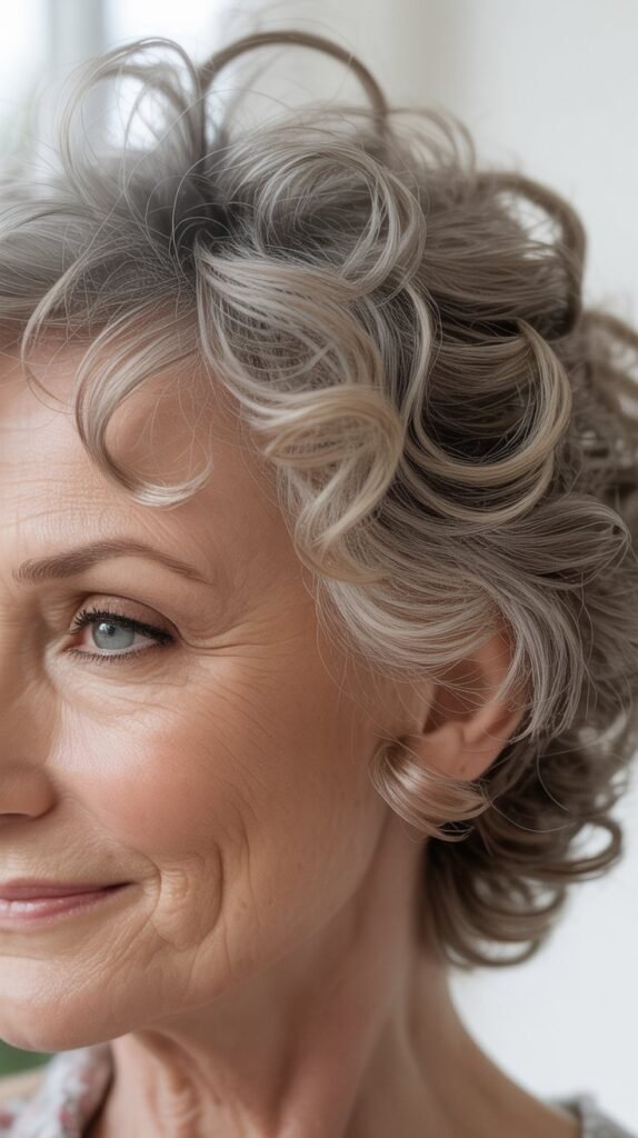 Messy Curly Updo for Fine Hair