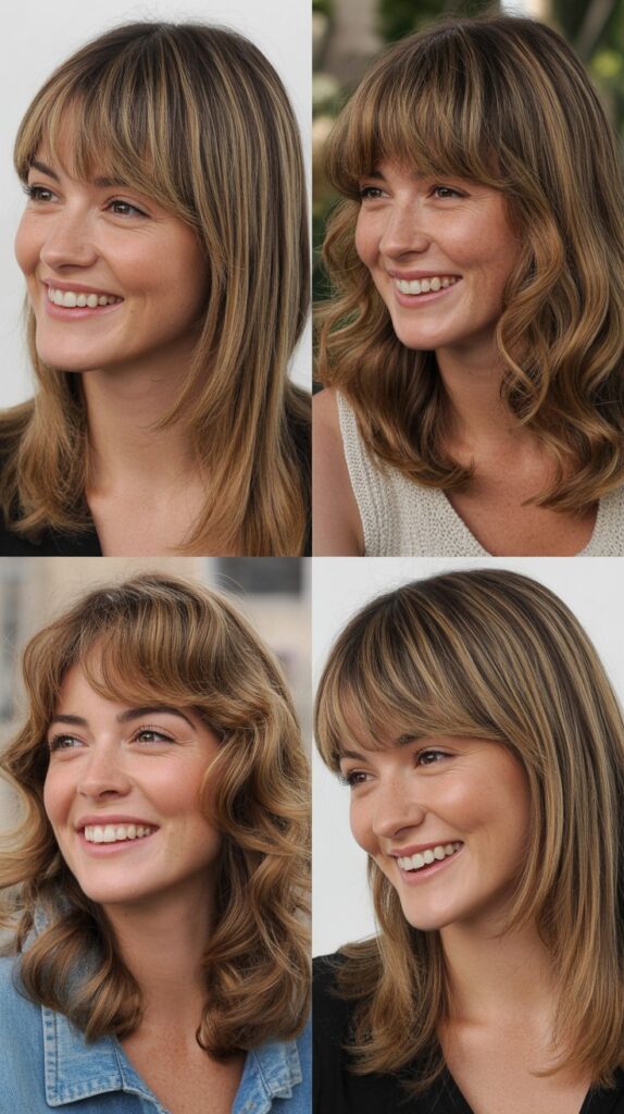 Rounded Fringe with Long Layered Sides