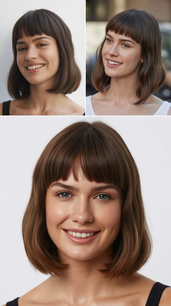 Sleek Long Bob with Micro Fringe