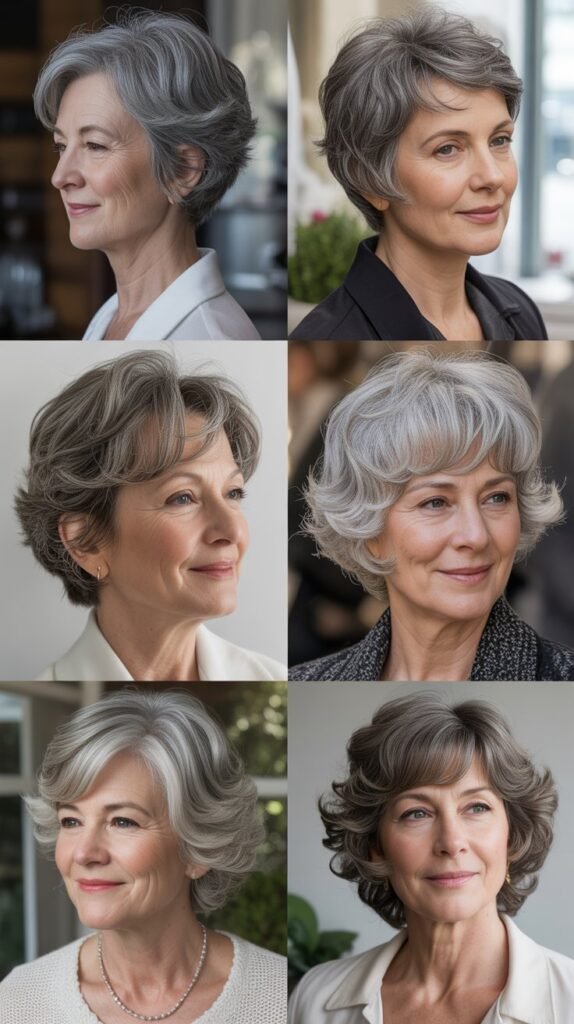22 Sophisticated Short Hairstyles for Women Over 60 with Gray Fine Hair (Medium Cuts)