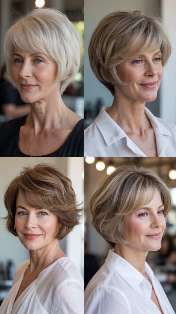 37 Fresh Short Bob Ideas for Women 50+ with Delicate Hair