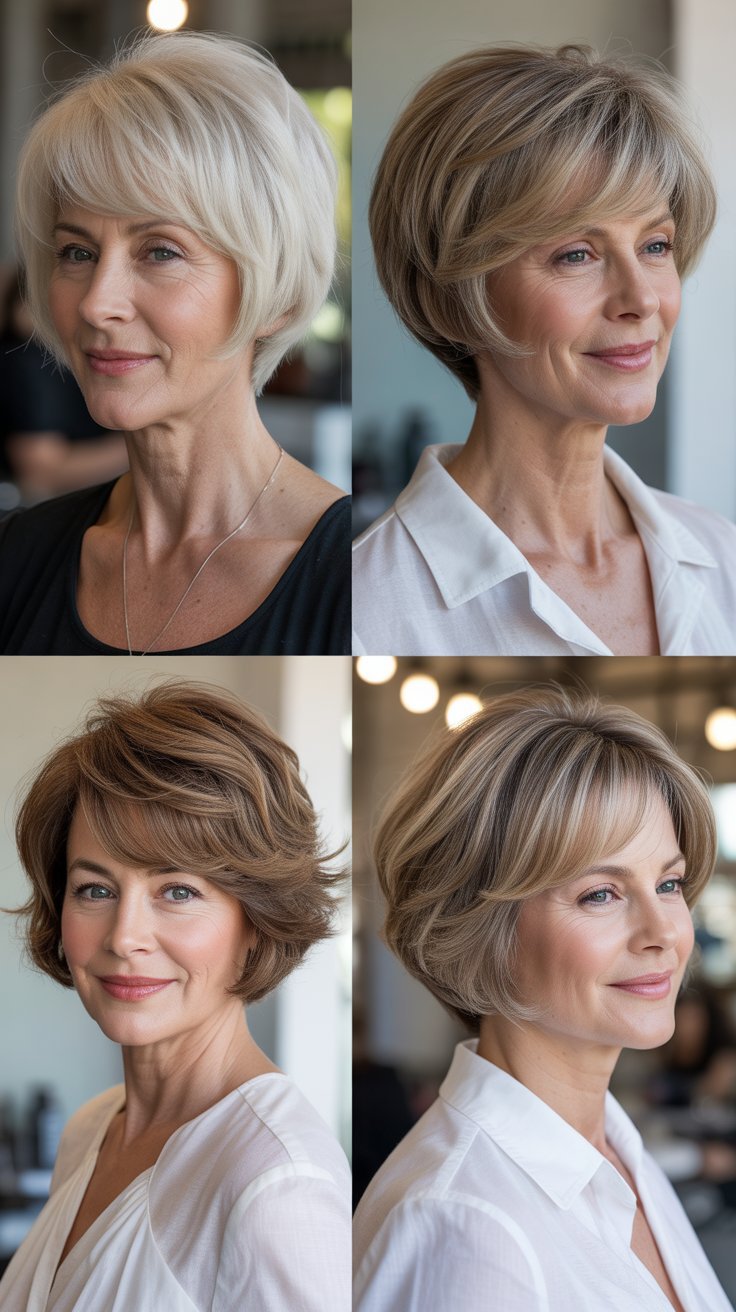 37 Fresh Short Bob Ideas for Women 50+ with Delicate Hair