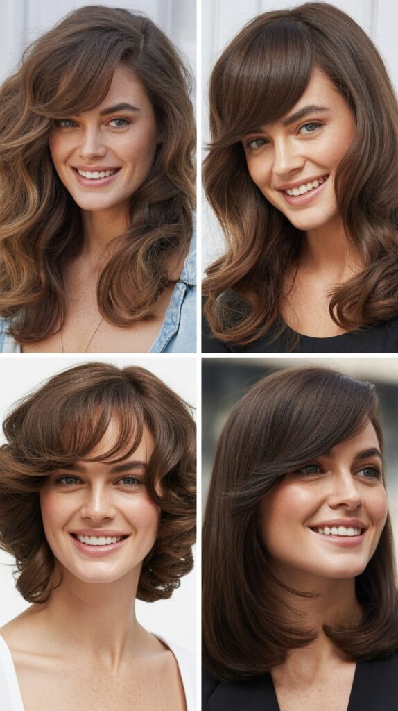 Butterfly Layers with Side-Swept Bangs
