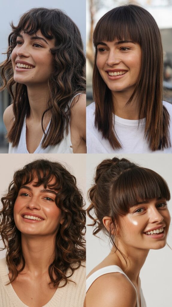 Soft Layers with Tapered Side-Swept Bangs