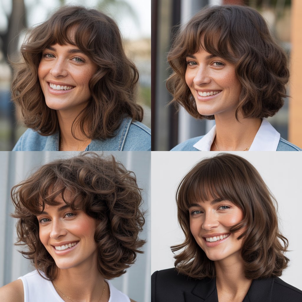 Shag with Feathered Curtain Bangs