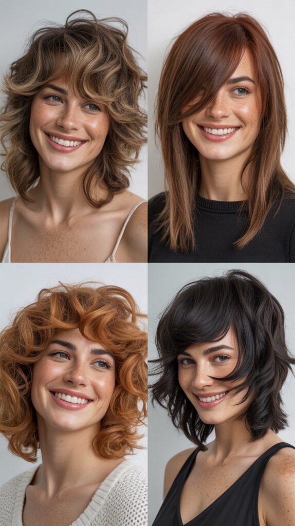 Layered Wolf Cut with Bold Face Framing