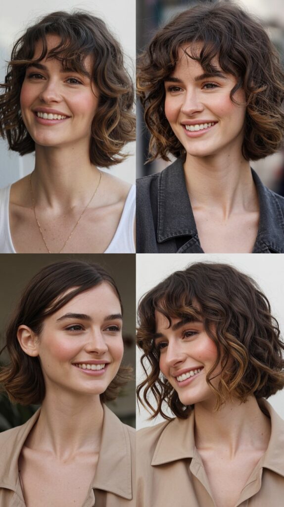 Wavy Lob with Wispy Bangs