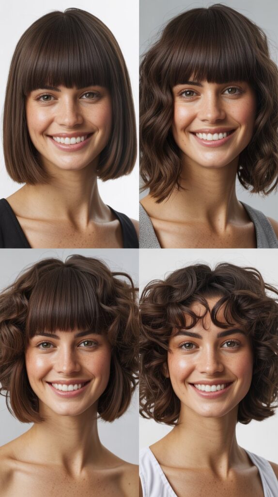 Precision Bob with Full Blunt Bangs