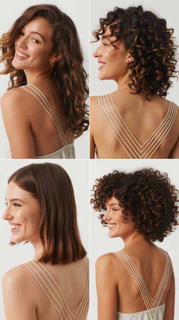 50 Long Layered Haircuts to Try—Front & Back Views 3 V-Cut Layered Back