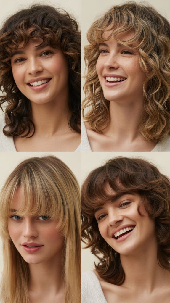 Flipped-Out Layers with Curved Bangs