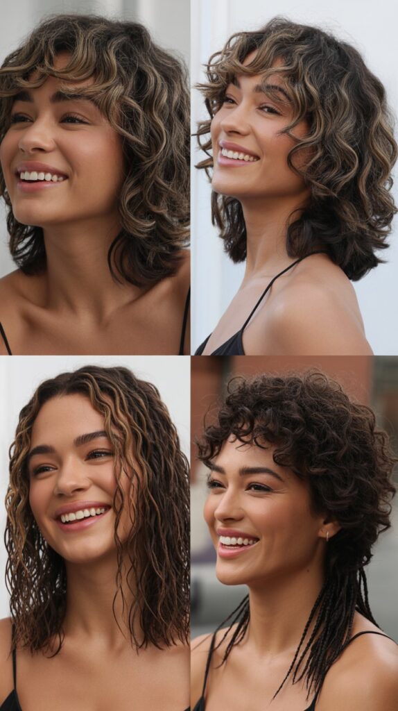 Wolf Cut with Beach Wave Texture